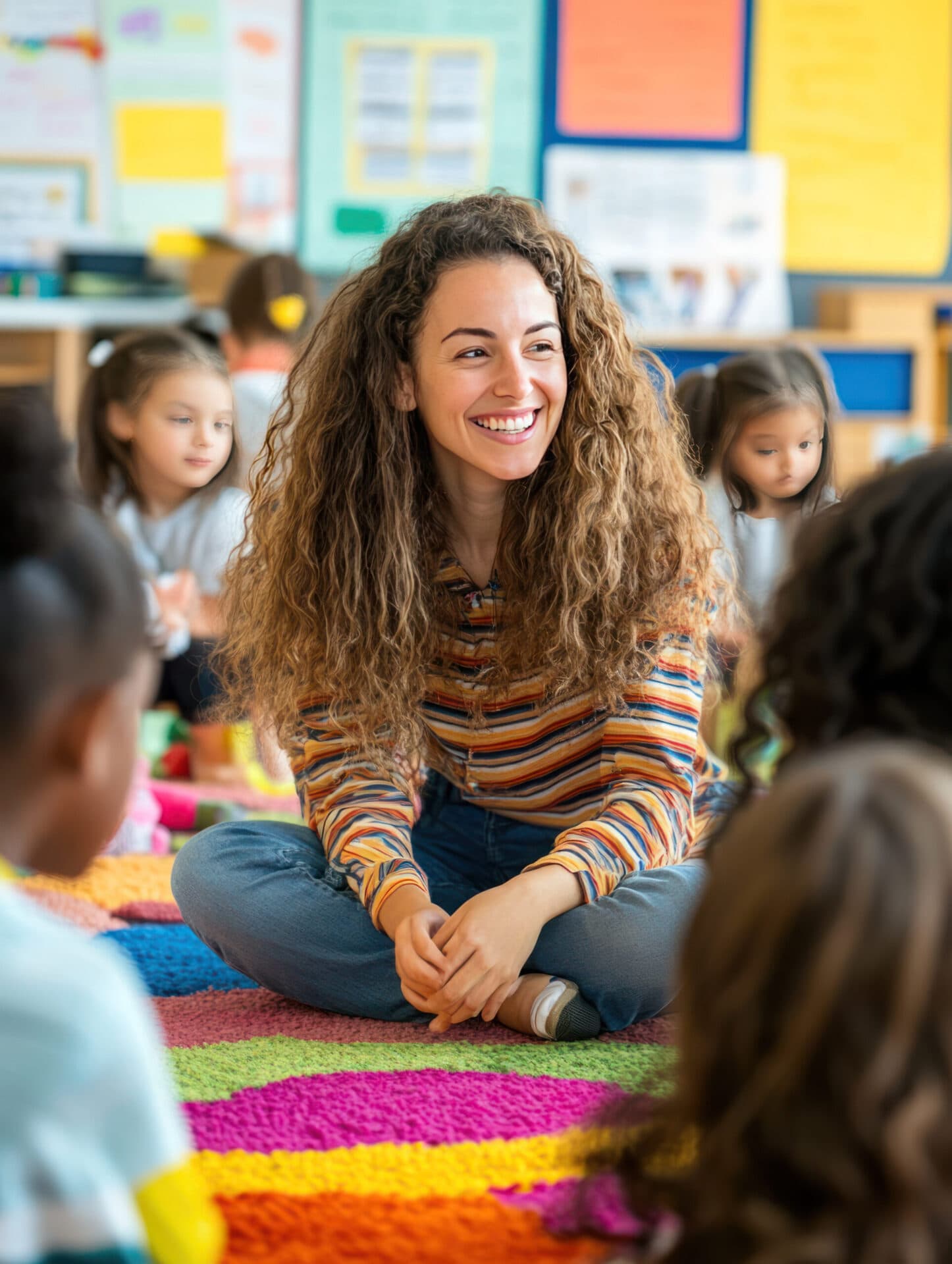 A Virginia Early Learning Academies teacher with children in the classroom